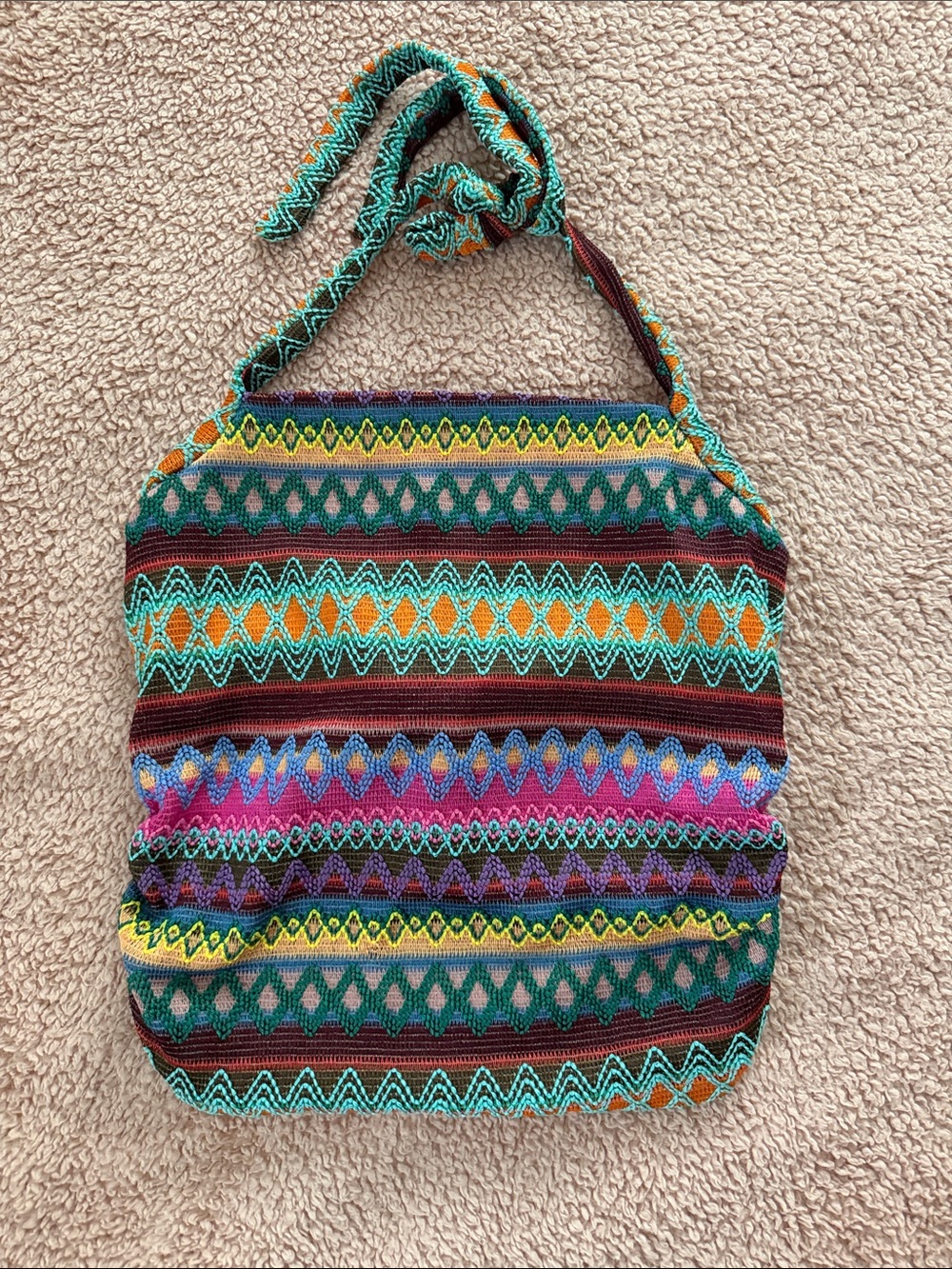 Colorful Multi-Stripe Halter Top